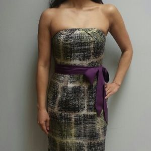 Edme & Esyllte Strapless Pencil Dress w/ Satin Sash